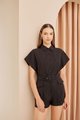 Marten Belted Striped Shorts in Black Fashion Blog Shop Singapore