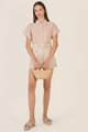 Marten Belted Striped Shorts in Bone Fashion Blog Shop Singapore