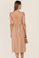 Venetia Gathered Cut Out Midi Dress in Desert Rose Fashion Blog Shop Singapore