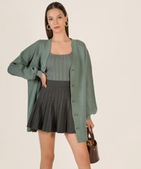 Ithaca Oversized Button Down Cardigan in Jade Women's Clothing Online