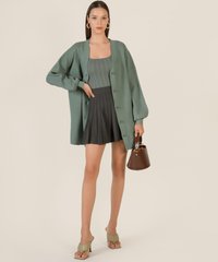 Ithaca Oversized Button Down Cardigan in Jade Casual Women's Wear