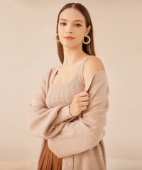 Ithaca Oversized Button Down Cardigan in Light Fawn Casual Women's Wear