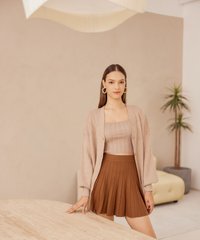 Ithaca Oversized Button Down Cardigan in Light Fawn Fashion Blog Shop Singapore