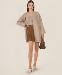 Ithaca Oversized Button Down Cardigan in Light Fawn Womens Clothes Singapore