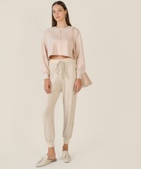 Pablo Cropped Oversized Sweater in Rosewater Online Women's Fashion