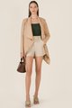Lachlan Vegan Leather Shorts in Nougat Ladies Clothes Online