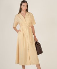 Aline Houndstooth Shirtdress in Daffodil Casual Women's Wear
