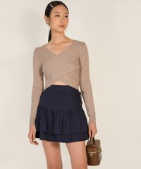 Breta Tiered Skirt in Navy Online Clothes Singapore Shopping