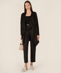Luka High-Waist Pleated Trousers - Black Clothes Online