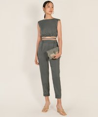 Kiesza Trousers in Blue Jade Online Clothes Singapore Shopping