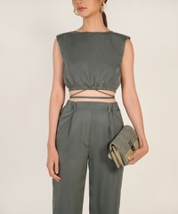 Kiesza Trousers in Blue Jade Fashion Blog Shop Singapore