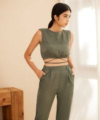 Kiesza Trousers in Blue Jade Best Online Clothing Stores Singapore
