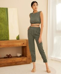Kiesza Trousers in Blue Jade Female Fashion Online