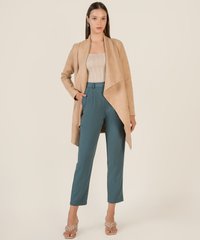 Luka High-Waist Pleated Trousers - Ocean Fashion Blog Shop Singapore