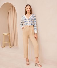 Luka High-Waist Pleated Trousers - Khaki Female Fashion Online