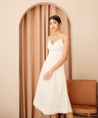 Santhiya Slip Dress in Pearl Fashion Blog Shop Singapore