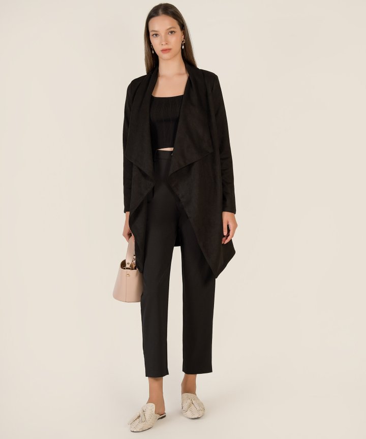 Joalin Open Front Jacket - Black