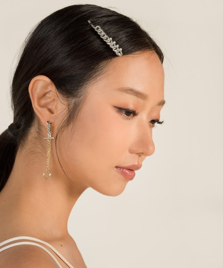 Lewis Chain Hair Clip - Silver