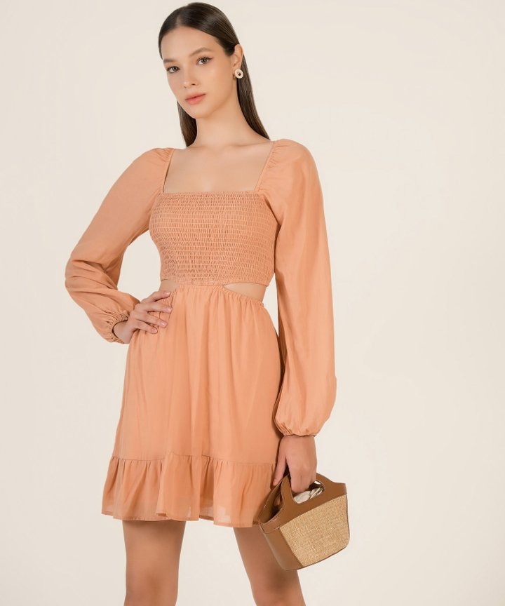 Roussanne Cutout Babydoll Dress - Coralline