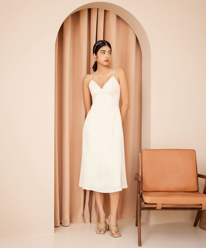 White slip dress plus on sale size