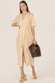Aline Houndstooth Shirtdress in Daffodil Women's Clothing Online