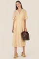 Aline Houndstooth Shirtdress in Daffodil Online Clothes Singapore Shopping