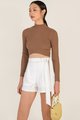 Selma Knit Crop Top in Toffee Ladies Clothes Online