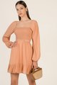 Roussanne Cutout Babydoll Dress in Coralline Women's Clothing Online