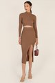 Selma Knit Crop Top in Toffee Clothes Online