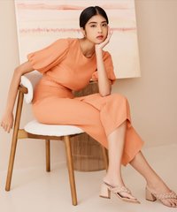 Ciaran Puff Sleeve Top in Pale Copper Fashion Blog Shop Singapore