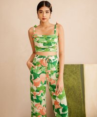 Hermosa Crop Top in Emerald Women's Clothing Online