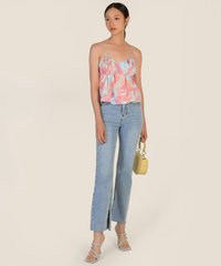 Ornelas Abstract Babydoll Blouse in Paddle Pop Casual Women's Wear