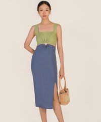 Paloma Colourblock Ring Detail Dress in Lime Fashion Blog Shop Singapore