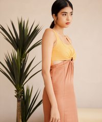 Paloma Colourblock Ring Detail Dress in Tangelo Clothes Online