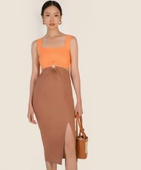 Paloma Colourblock Ring Detail Dress in Tangelo Womens Clothes Singapore
