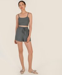 Vikas Drawstring Shorts in Teal Online Clothes Singapore Shopping