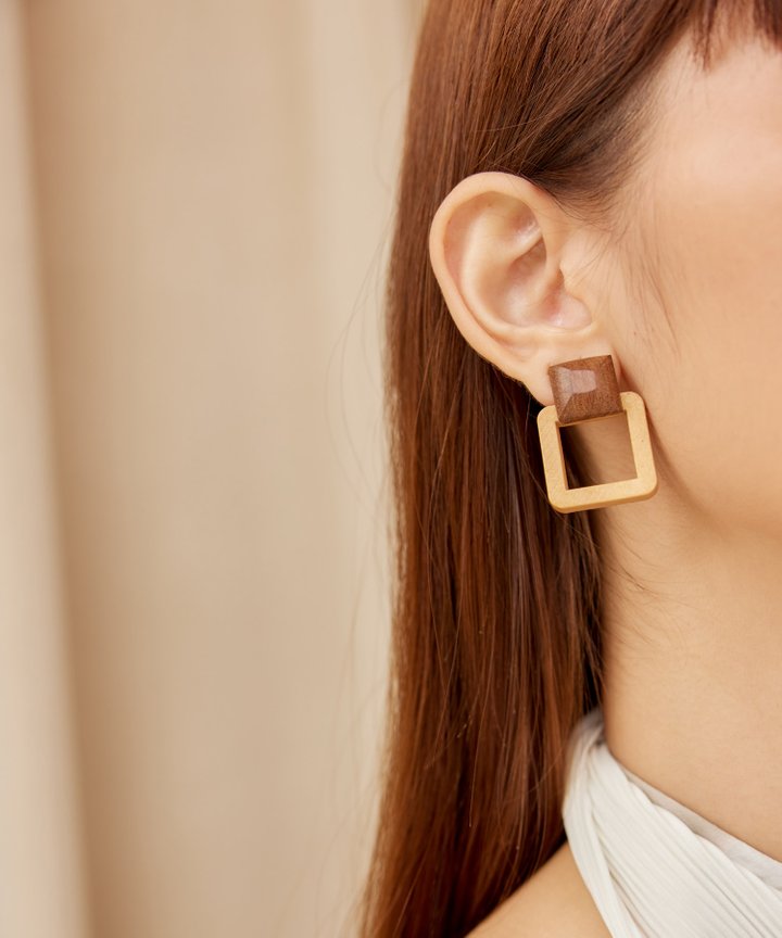 Ajaccio Square Earrings