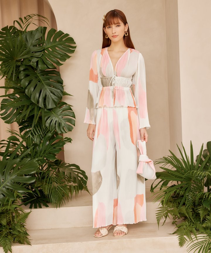 新品 naokitomizuka Velvet gathered blouse Illuminate Draped Blouse Tea Online | Zimmermann