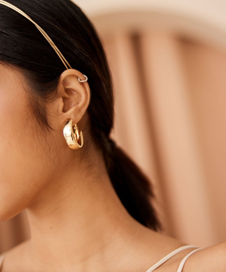 Faustine Chain Hoop Earrings