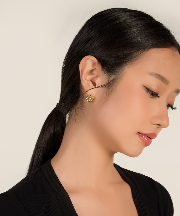 Gela Mini Interwoven Earrings