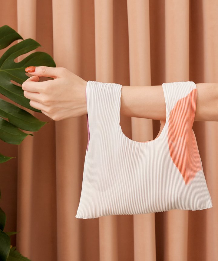 Ines Pleated Top-Handle Bag - Plum