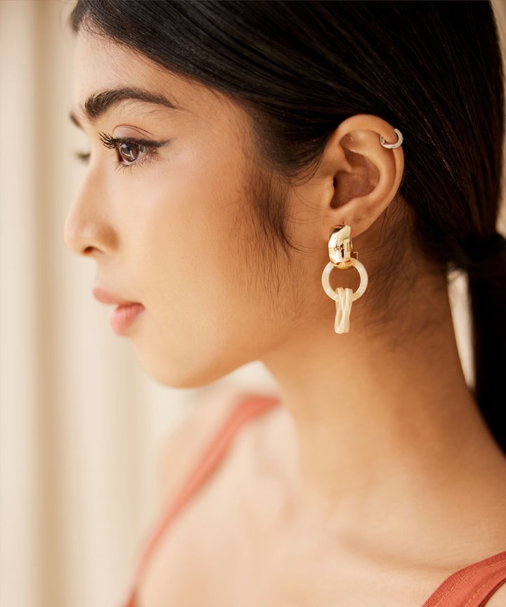 Montego Interlink Earrings - Desert Sand