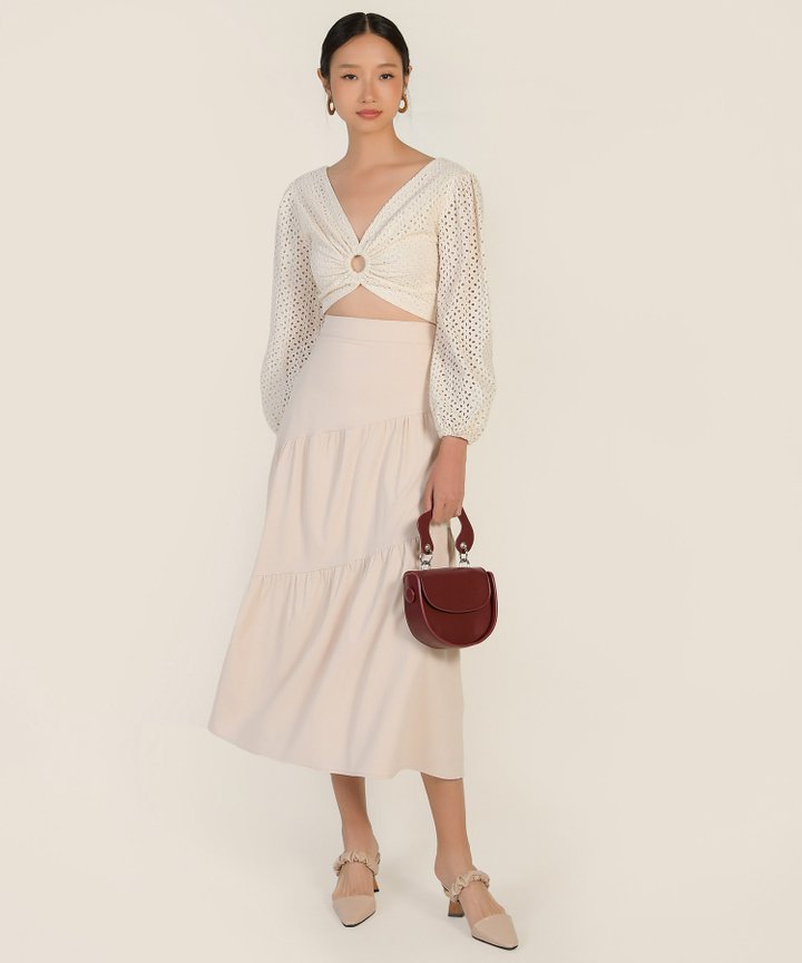 Valence Tiered Skirt - Oat