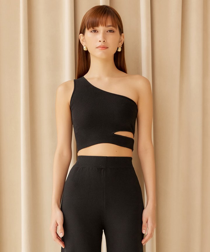 Zsa Zsa Cutout Toga - Black