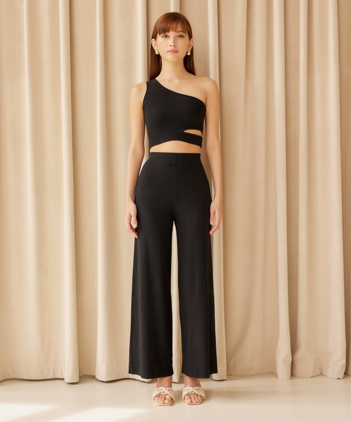 Zsa Zsa Cutout Toga - Black