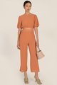 Ciaran Puff Sleeve Top in Pale Copper Female Fashion Online