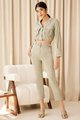 Leonor Belted Pants in Thyme Women's Clothing Online
