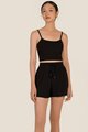 Vikas Drawstring Shorts in Black Online Clothes Singapore Shopping