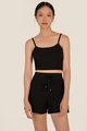 Vikas Drawstring Shorts in Black Casual Women's Wear