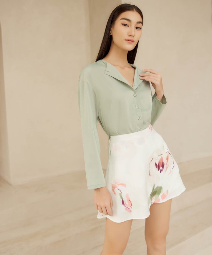 Cassia Floral Wrap Skirt